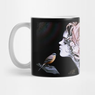 Girl with bird Mug